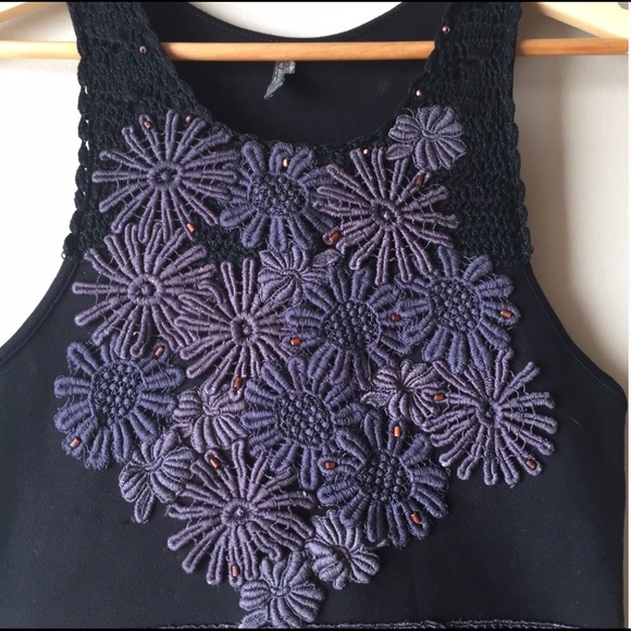 Free People Embroidered Mixed Fabric Boho Dress - Picture 5 of 8